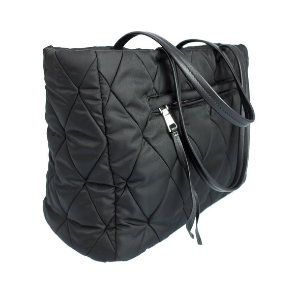 Prada Quilted Bag Soot Tee Nylon Tote Bomber - Picture 1 of 9